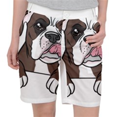 Boxer Dog T- Shirt Tri Colored Boxer T- Shirt Women s Pocket Shorts