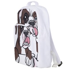 Boxer Dog T- Shirt Tri Colored Boxer T- Shirt Double Compartment Backpack by JamesGoode