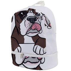 Boxer Dog T- Shirt Tri Colored Boxer T- Shirt Zip Bottom Backpack by JamesGoode