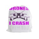 Drone Racing Gift T- Shirt Distressed F P V Race Drone Racing Drone Racer Pattern Quote T- Shirt (2) Drawstring Pouch (XL) View1