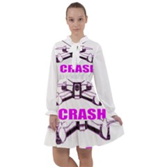 Drone Racing Gift T- Shirt Distressed F P V Race Drone Racing Drone Racer Pattern Quote T- Shirt (2) All Frills Chiffon Dress by ZUXUMI