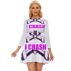 Drone Racing Gift T- Shirt Distressed F P V Race Drone Racing Drone Racer Pattern Quote T- Shirt (2) Long Sleeve Babydoll Dress by ZUXUMI