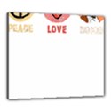 Boxer T- Shirt Peace Love Boxer T- Shirt Canvas 24  x 20  (Stretched) View1