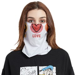 Boxer T- Shirt Peace Love Boxer T- Shirt Face Covering Bandana (two Sides) by JamesGoode