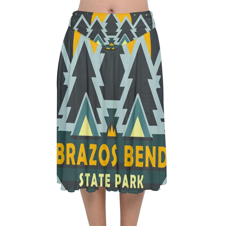 Brazos Bend State Park T- Shirt Brazos Bend State Park Night Sky T- Shirt Velvet Flared Midi Skirt