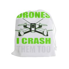 Drone Racing Gift T- Shirt Distressed F P V Race Drone Racing Drone Racer Pattern Quote T- Shirt (4) Drawstring Pouch (xl) by ZUXUMI