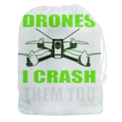 Drone Racing Gift T- Shirt Distressed F P V Race Drone Racing Drone Racer Pattern Quote T- Shirt (4) Drawstring Pouch (3xl) by ZUXUMI