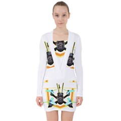 Drone Racing Gift T- Shirt F P V Drone Racing Drones Quote  One More Pack T- Shirt V-neck Bodycon Long Sleeve Dress by ZUXUMI