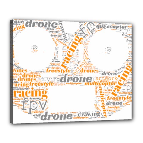 Drone Racing Word Cloud T- Shirt F P V Freestyle Drone Racing Word Cloud T- Shirt (3) Canvas 20  X 16  (stretched)