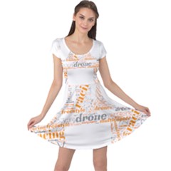 Drone Racing Word Cloud T- Shirt F P V Freestyle Drone Racing Word Cloud T- Shirt (3) Cap Sleeve Dress by ZUXUMI