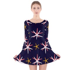 Starfish Long Sleeve Velvet Skater Dress