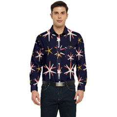 Starfish Men s Long Sleeve Pocket Shirt  by Mariart