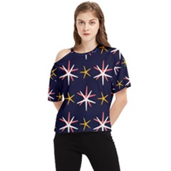 Starfish One Shoulder Cut Out T-shirt by Mariart