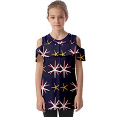 Starfish Fold Over Open Sleeve Top