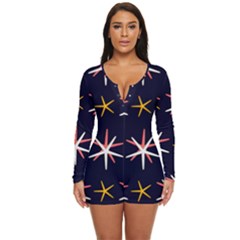 Starfish Long Sleeve Boyleg Swimsuit