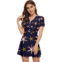 Starfish V-Neck High Waist Chiffon Mini Dress View2