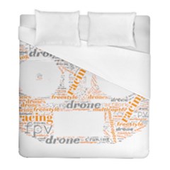 Drone Racing Word Cloud T- Shirt F P V Freestyle Drone Racing Word Cloud T- Shirt (3) Duvet Cover (full/ Double Size) by ZUXUMI