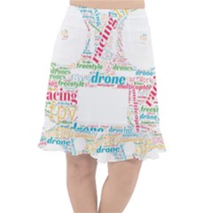 Drone Racing Word Cloud T- Shirt F P V Freestyle Drone Racing Word Cloud T- Shirt (5) Fishtail Chiffon Skirt by ZUXUMI