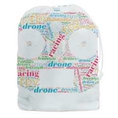 Drone Racing Word Cloud T- Shirt F P V Freestyle Drone Racing Word Cloud T- Shirt (5) Drawstring Pouch (3xl) by ZUXUMI