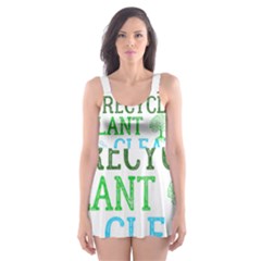 Earth Day Everyday T- Shirt Save Bees Rescue Animals Recycle Plastic Earth Day T- Shirt Skater Dress Swimsuit by ZUXUMI