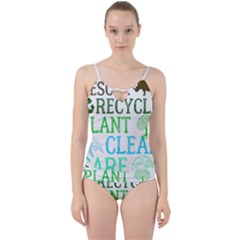 Earth Day Everyday T- Shirt Save Bees Rescue Animals Recycle Plastic Earth Day T- Shirt Cut Out Top Tankini Set by ZUXUMI