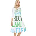 Earth Day Everyday T- Shirt Save Bees Rescue Animals Recycle Plastic Earth Day T- Shirt Classy Knee Length Dress View2