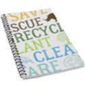 Earth Day T- Shirt Save Bees Rescue Animals Recycle Plastic Earth Day T- Shirt 5.5  x 8.5  Notebook View1