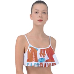 Easter Dinosaur T- Shirt Happy East Rawr T- Rex Dinosaur Easter Bunny T- Shirt Frill Bikini Top by ZUXUMI