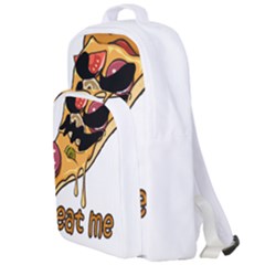 Eat Me T- Shirtscary Pizza Slice Sceaming Eat Me T- Shirt Double Compartment Backpack by ZUXUMI