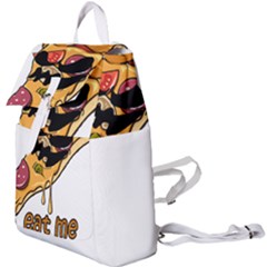 Eat Me T- Shirtscary Pizza Slice Sceaming Eat Me T- Shirt Buckle Everyday Backpack by ZUXUMI