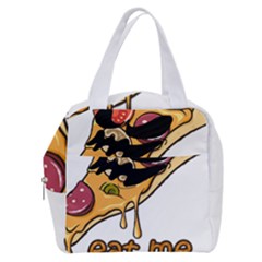 Eat Me T- Shirtscary Pizza Slice Sceaming Eat Me T- Shirt Boxy Hand Bag by ZUXUMI