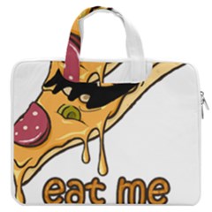 Eat Me T- Shirtscary Pizza Slice Sceaming Eat Me T- Shirt Macbook Pro 16  Double Pocket Laptop Bag  by ZUXUMI