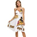 Eat Me T- Shirtscary Pizza Slice Sceaming Eat Me T- Shirt Sleeveless Tie Front Chiffon Dress View1