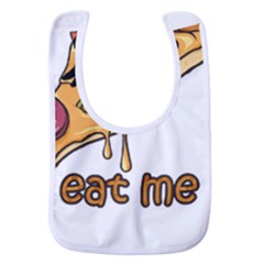 Eat Me T- Shirtscary Pizza Slice Sceaming Eat Me T- Shirt Baby Bib by ZUXUMI