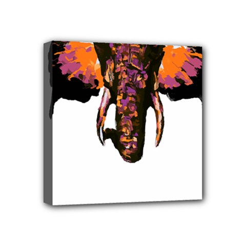 Elephant Art T- Shirtbutterfly Elephant T- Shirt Mini Canvas 4  X 4  (stretched) by ZUXUMI