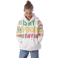 Calligraphy T- Shirtcalligraphy Is My Independence Day T- Shirt Kids  Oversized Hoodie