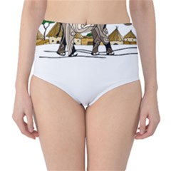 Elephant Art T- Shirtelephant T- Shirt Classic High-waist Bikini Bottoms by ZUXUMI