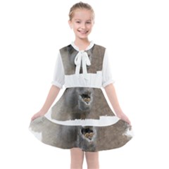 Camel T- Shirt Camel Portrait T- Shirt Kids  All Frills Chiffon Dress