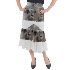 Camel T- Shirt Camel Portrait T- Shirt Midi Mermaid Skirt by EnriqueJohnson