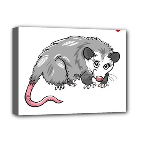 Opossum T-shirtsteal Your Heart Opossum 05 T-shirt Deluxe Canvas 16  X 12  (stretched)  by EnriqueJohnson