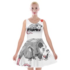 Opossum T-shirtsteal Your Heart Opossum 05 T-shirt Velvet Skater Dress by EnriqueJohnson