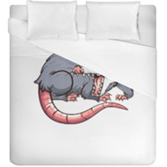 Opossum T-shirtwhite Look Calm Opossum 03 T-shirt (1) Duvet Cover (king Size) by EnriqueJohnson