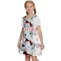 Elephant Art T- Shirtelephant T- Shirt Kids  Short Sleeve Tiered Mini Dress View2