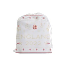 England T- Shirt England Ugly Christmas Sweater Soccer Football 2022 Xmas Pajama T- Shirt (1) Drawstring Pouch (large) by ZUXUMI