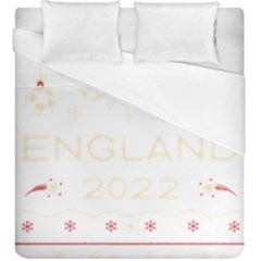 England T- Shirt England Ugly Christmas Sweater Soccer Football 2022 Xmas Pajama T- Shirt (1) Duvet Cover (king Size) by ZUXUMI