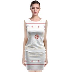 England T- Shirt England Ugly Christmas Sweater Soccer Football 2022 Xmas Pajama T- Shirt (1) Sleeveless Velvet Midi Dress by ZUXUMI