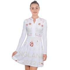 England T- Shirt England Ugly Christmas Sweater Soccer Football 2022 Xmas Pajama T- Shirt (1) Long Sleeve Panel Dress by ZUXUMI