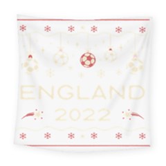 England T- Shirt England Ugly Christmas Sweater Soccer Football 2022 Xmas Pajama T- Shirt (1) Square Tapestry (large) by ZUXUMI