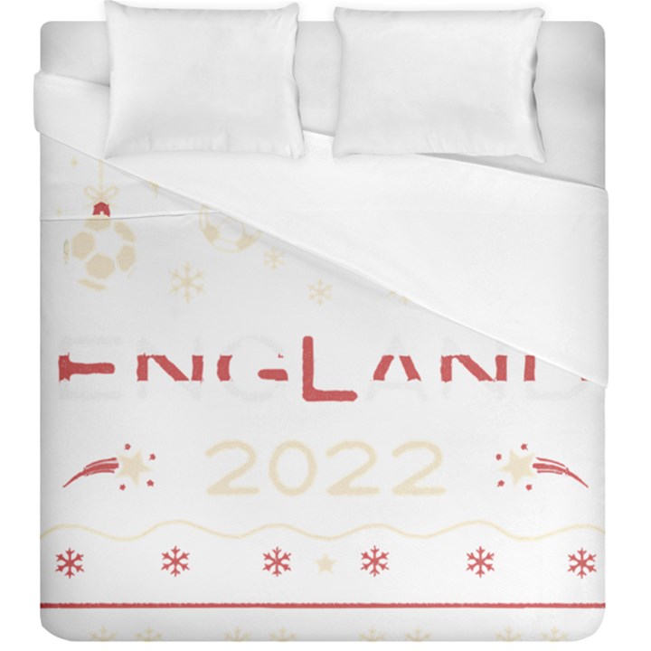 England T- Shirt England Ugly Christmas Sweater Soccer Football 2022 Xmas Pajama T- Shirt Duvet Cover (King Size)