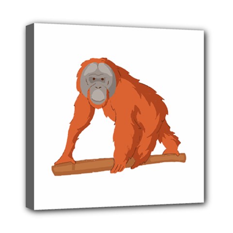 Orangutan T-shirtwhite Look Calm Orangutan 07 T-shirt (1) Mini Canvas 8  X 8  (stretched) by EnriqueJohnson